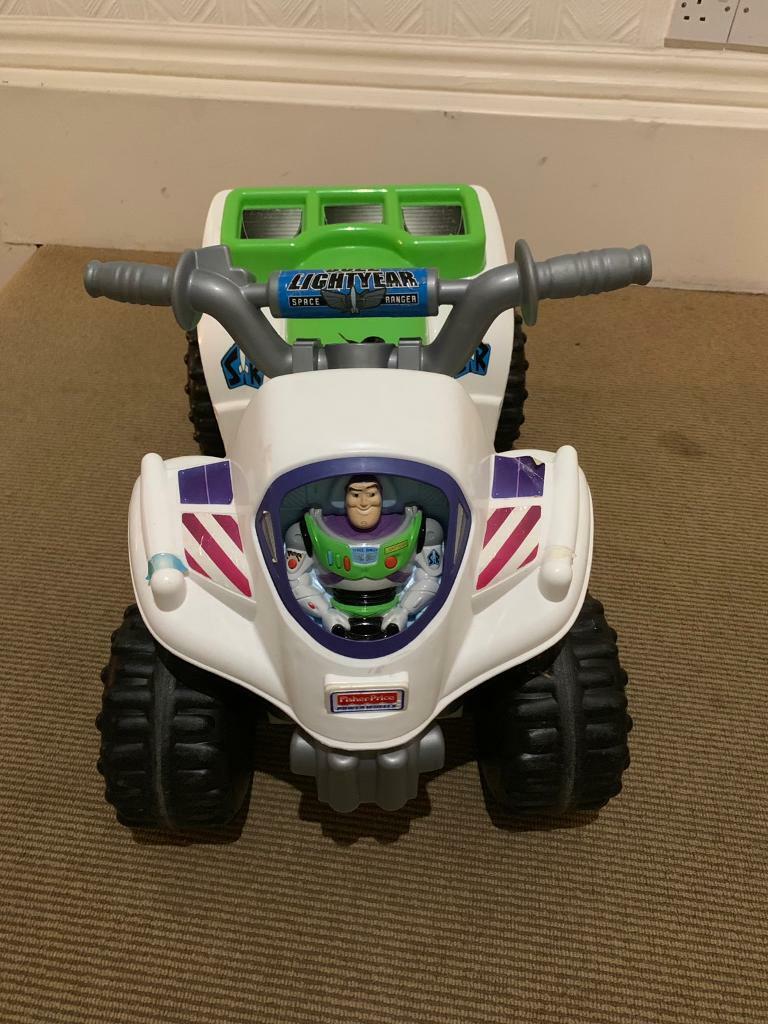 FisherPrice Buzz Lightyear Power Wheels electric quad bike in Good
