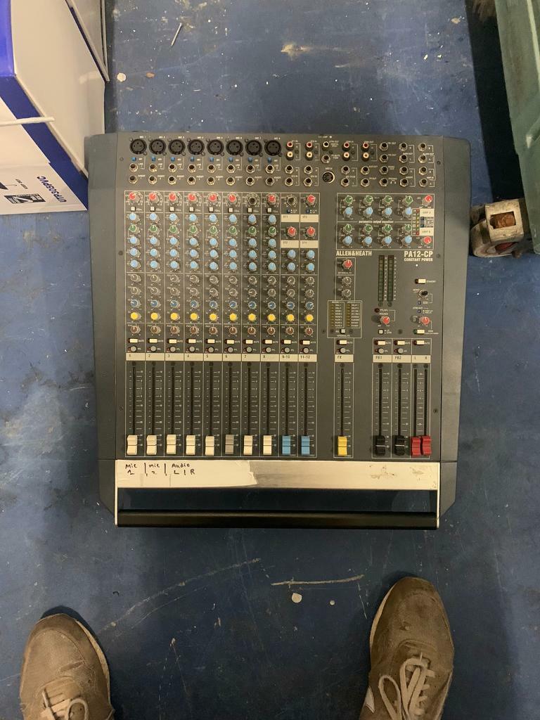Allen & Heath PA12 CP Powered 12 channel mixer Pioneer soundcraft in Salford Quays
