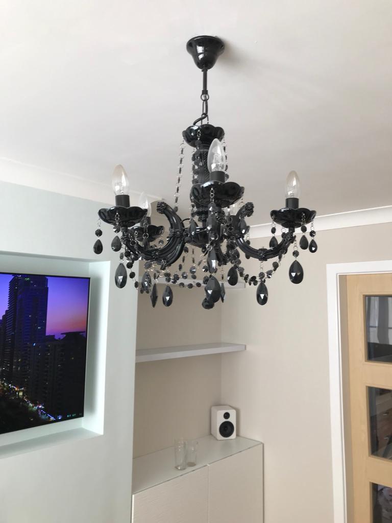 B&Q Black 5 Arm Chandelier | in Rotherham, South Yorkshire | Gumtree