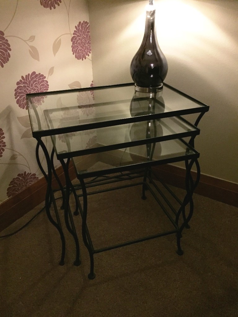 Glass Topped Nest of 3 Tables in Tranent, East Lothian Gumtree
