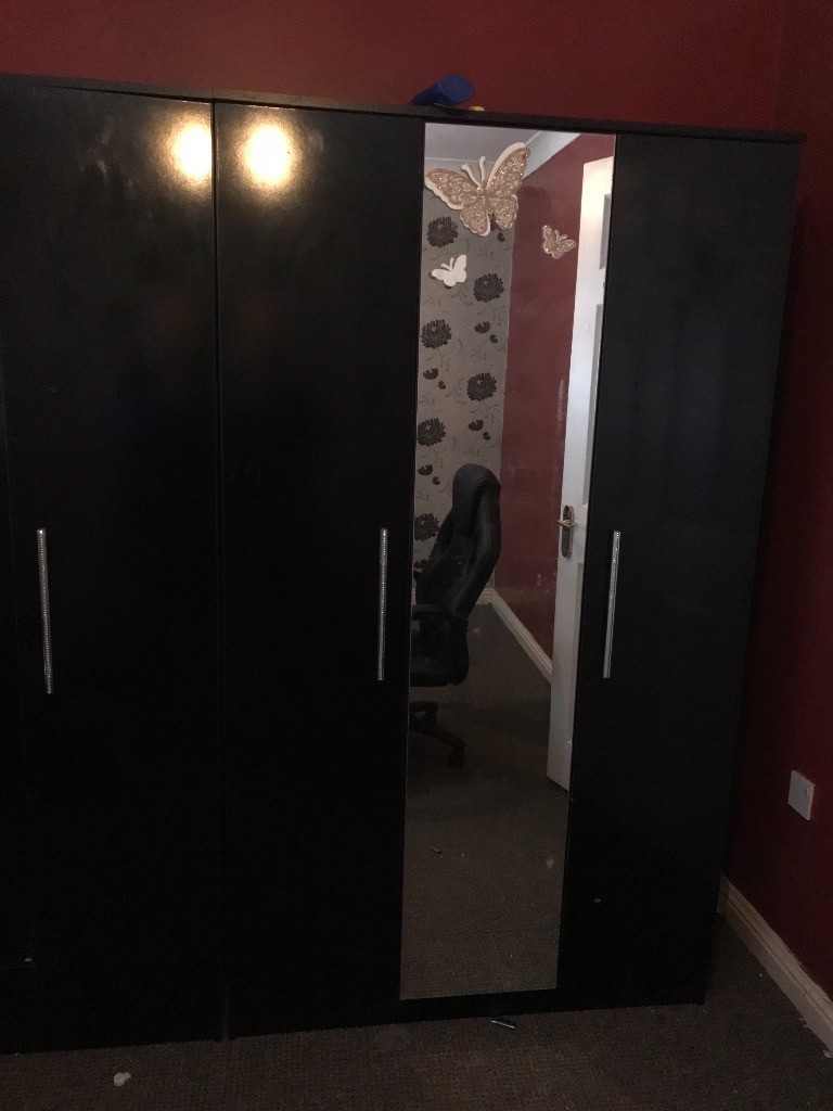Black Wardrobes For Sale With Mirror In Methley West Yorkshire