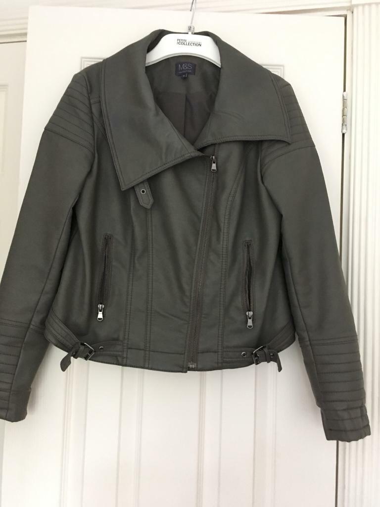 Ladies M&S faux leather short jacket size 12 in Daventry
