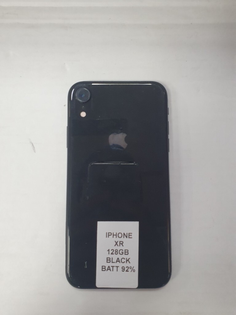APPLE IPHONE XR BLACK 128GB UNLOCKED WITH SHOP RECEIPT & WARRANTY in