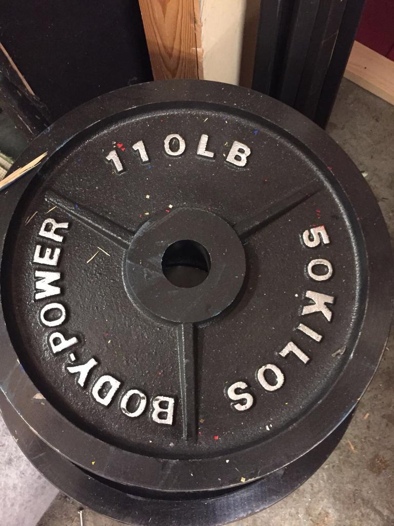 2 x 50kg bodypower olympic weight plates strongman powerlifting in