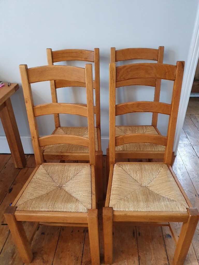 Solid Oak Ladder Back Chairs (x 4) in Hove, East Sussex Gumtree