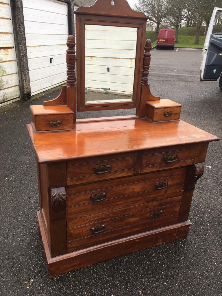 Vintage Solid Mahogany Dresser Can Deliver Locally In Gosport