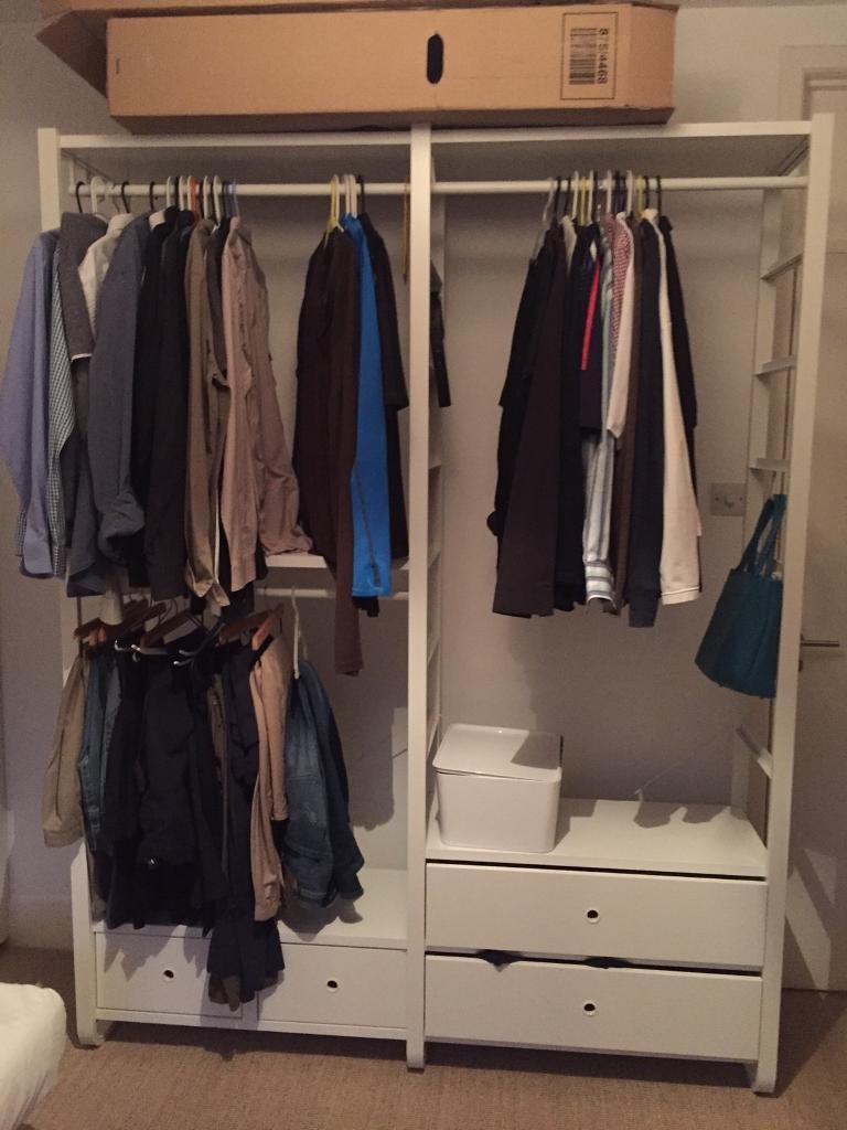 Ikea Clothes Shelving unit with rail and drawers ELVARLI | in South ...