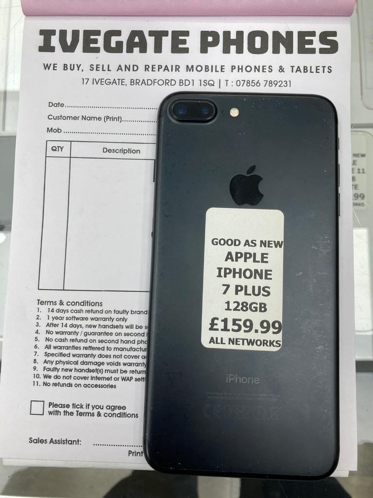 Apple Iphone 7 Plus 128gb Black All Networks In Bradford West Yorkshire Gumtree