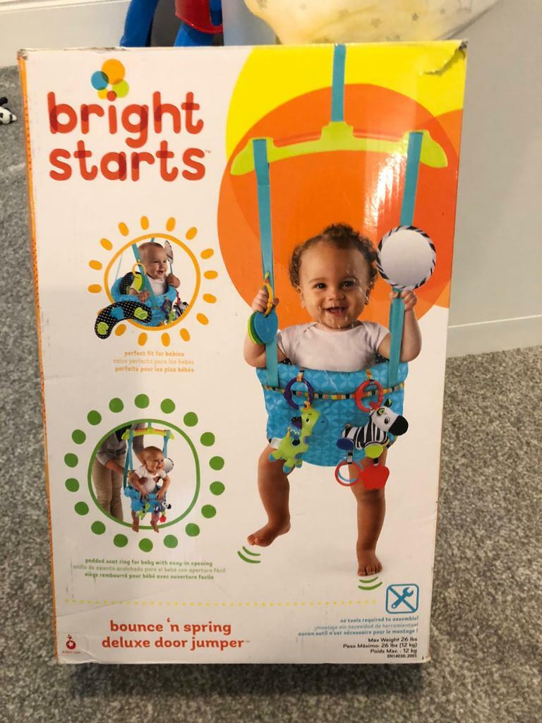 Bright Starts Bounce N Spring Baby Door Jumper In Southside
