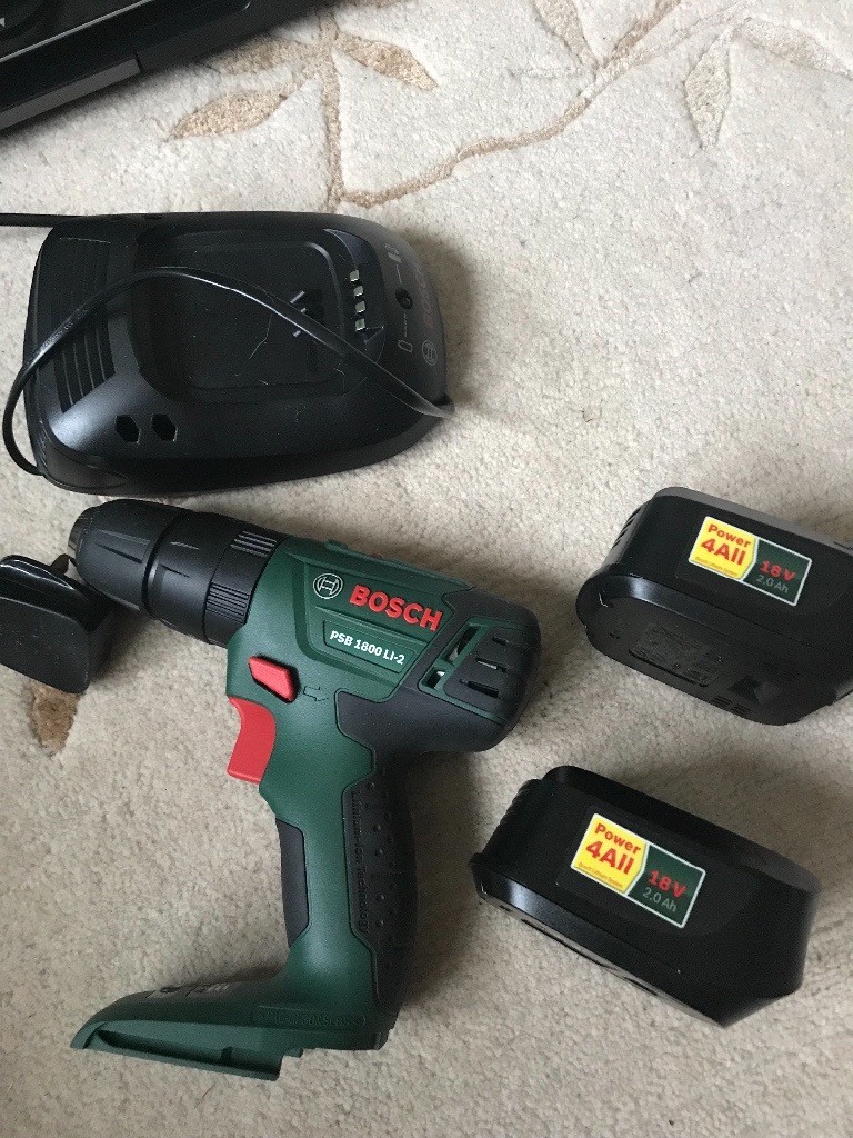 Cordless Power Drill Bosch Psb 1800 Li 2 With Charger And 2