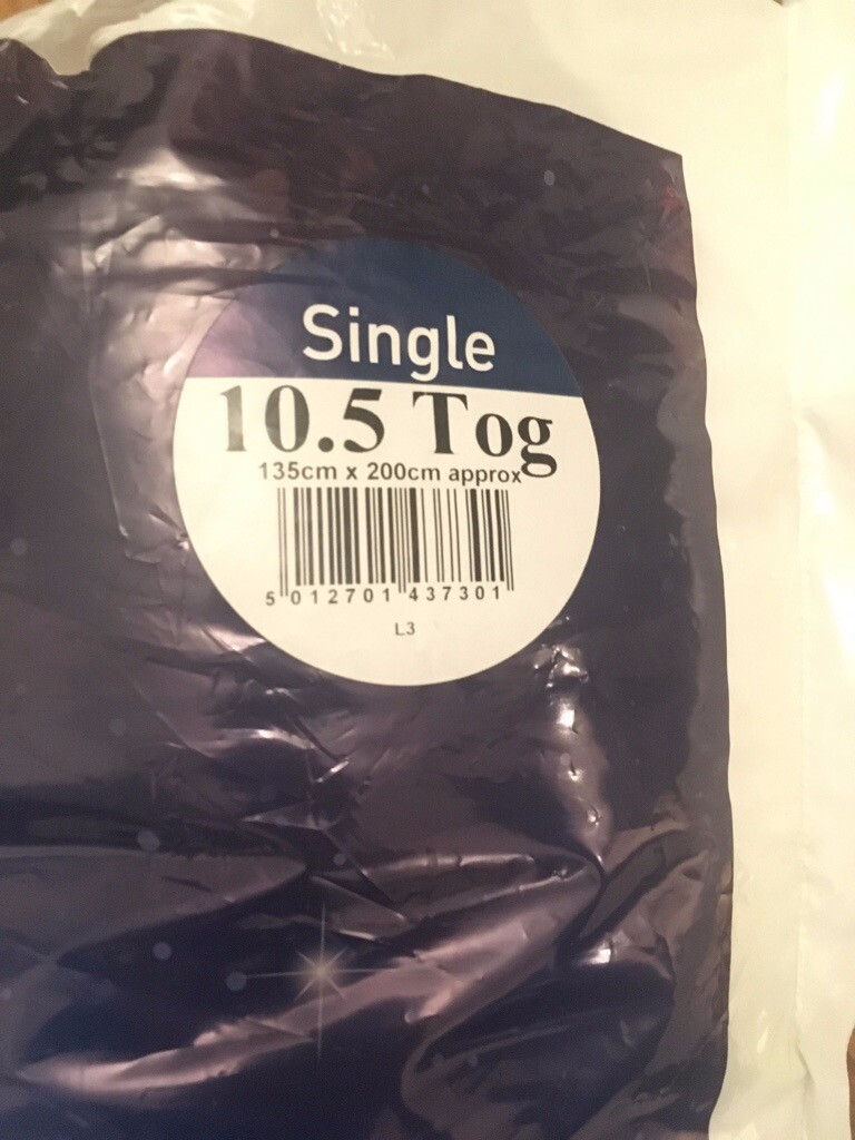 Used Once Silentnight Anti Allergy 10 5 Tog Duvet Single