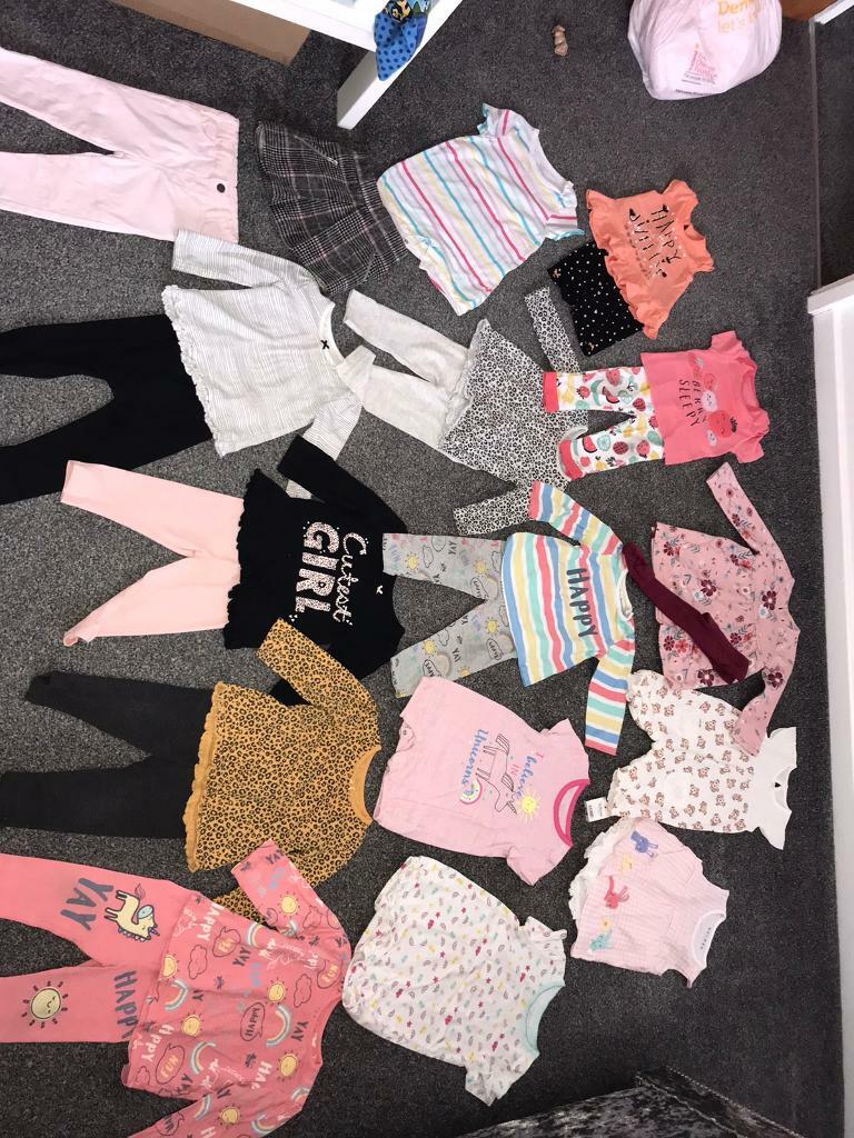 Baby girls 912 month clothes bundle & blankets & coats in Plumstead
