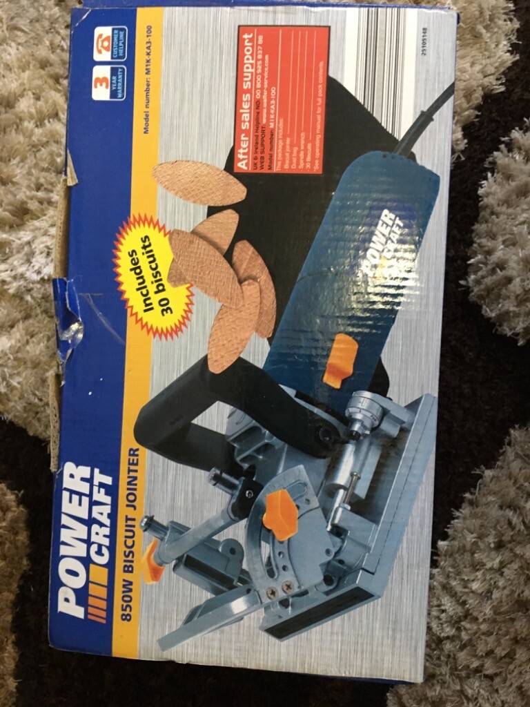 Power craft biscuit jointer and biscuit accessory kit in Radyr