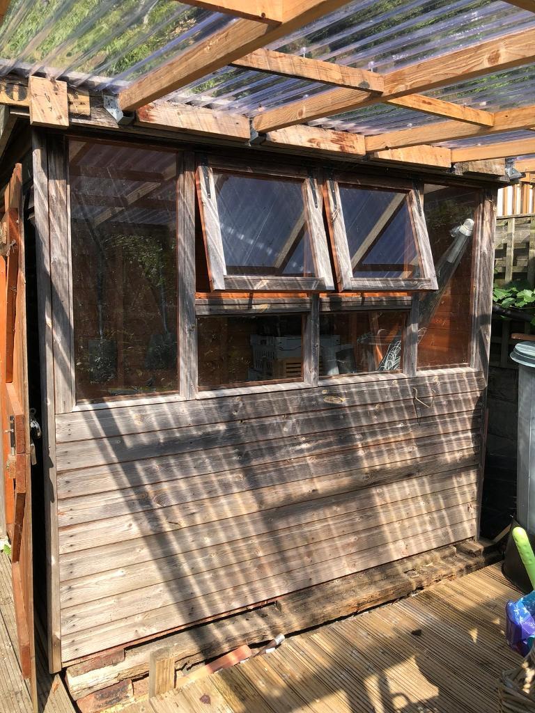8ft x 6ft Garden Shed, Potting Shed glass fronted shed 