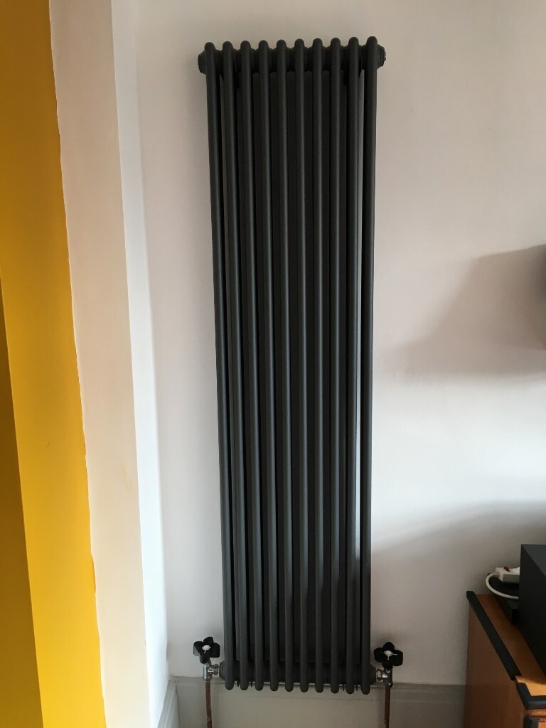 1800 x 460mm Traditional Cast Iron Anthracite (Dark Grey) Triple Column