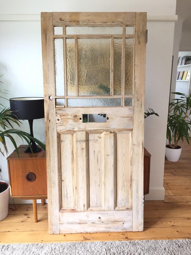 Edwardian 1930s Solid Wood External / Front Door 1930s in Bournemouth