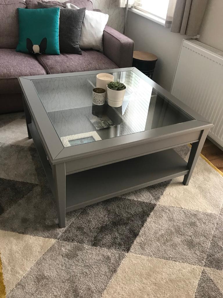 Ikea LIATORP Coffee table Grey/glass in Southsea, Hampshire Gumtree