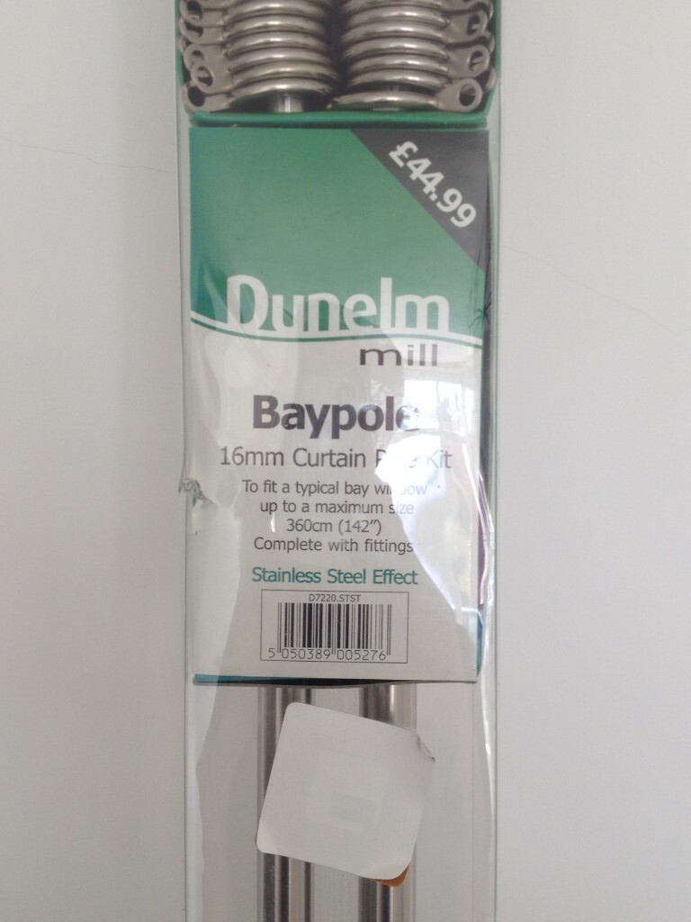 Dunelm Curtain Pole Kit For Bay Window Boxed Unopened In