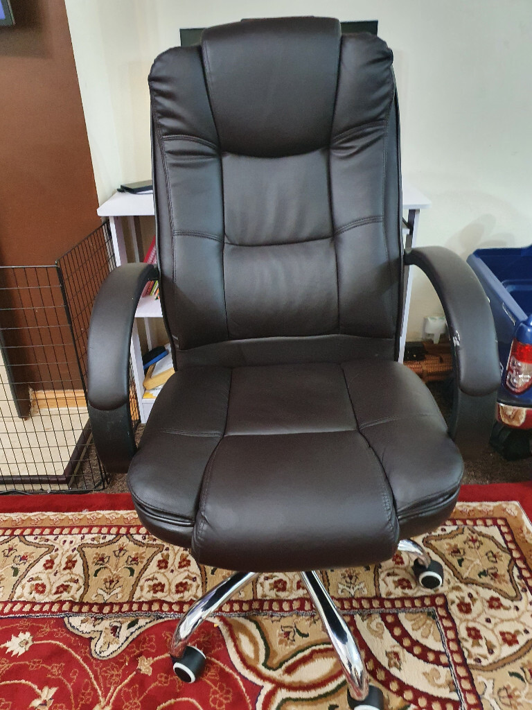Luxury Executive Home / Office Chair Swivel Recliner Leather Computer