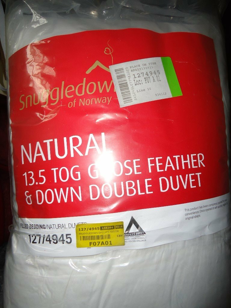 Snuggledown Of Norway Duvet Double 13 5 Tog New Goose