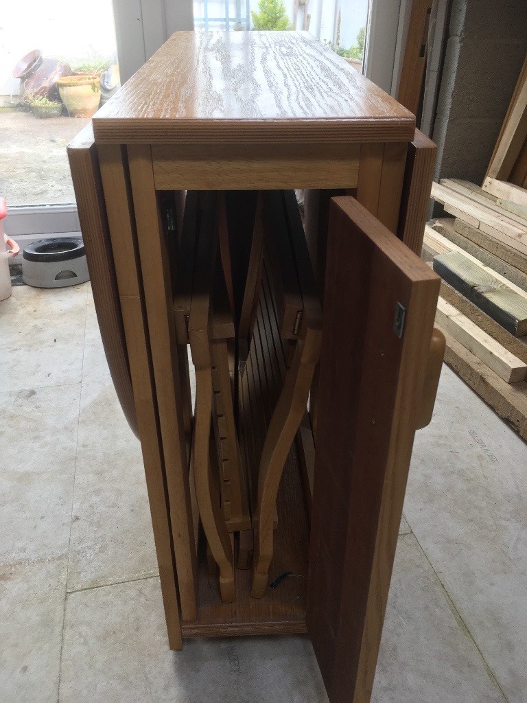 Foldaway dining table & chairs ideal for small spaces ...