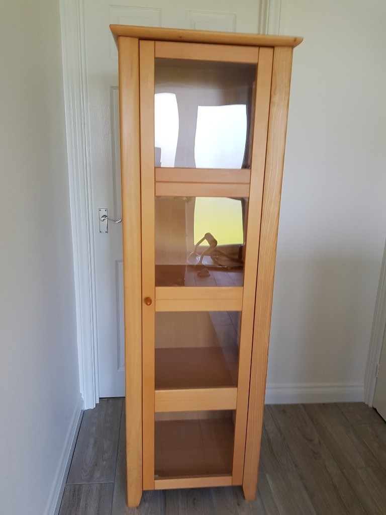 BEECH/GLASS TALL DISPLAY in Dorchester, Dorset Gumtree