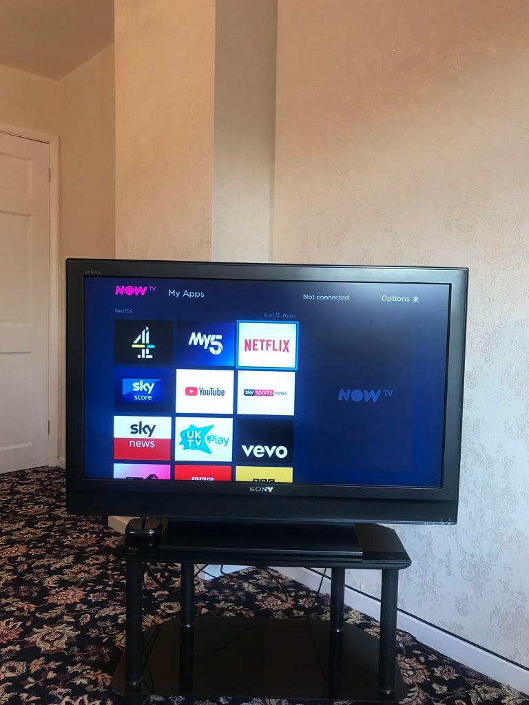 Sony Bravia 40” TV with Now TV Smart Box and Built in Digital Freeview