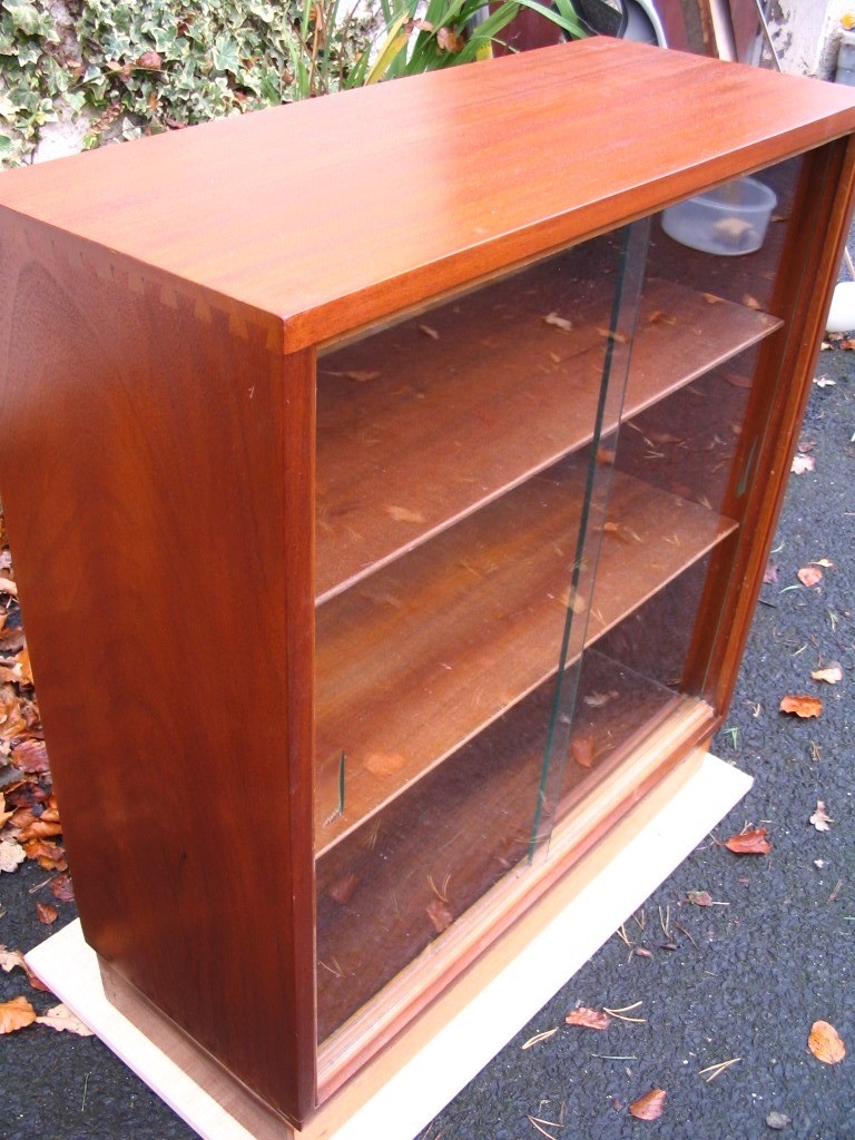 Small midcentury 1950s Morris of Glasgow Cumbrae glazed display case