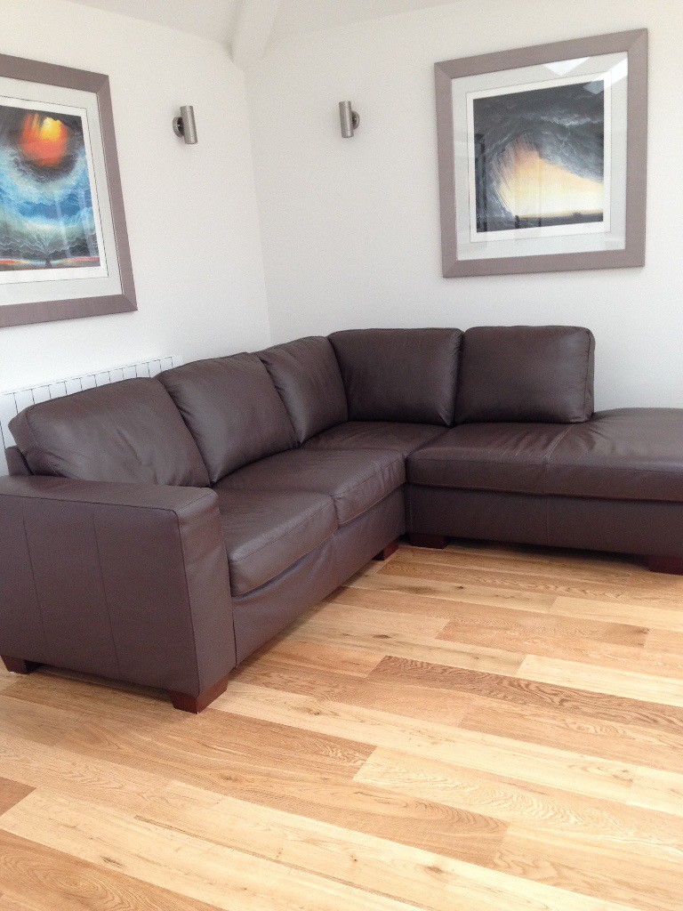 Brown Leather Corner Sofa in Macclesfield, Cheshire Gumtree