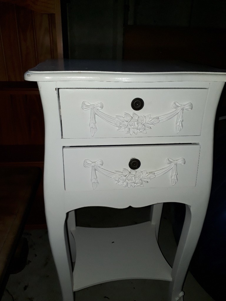 White Dunelm Bedside Table in Gildersome, West Yorkshire Gumtree