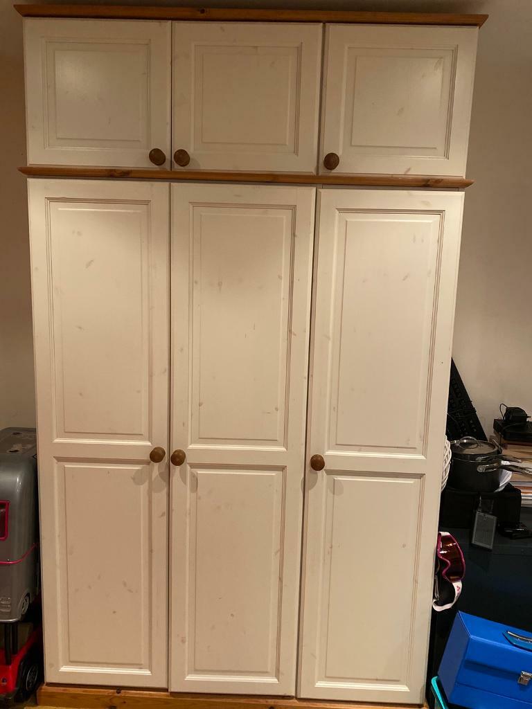 Painted pine triple wardrobe and top box in Ringwood, Hampshire Gumtree