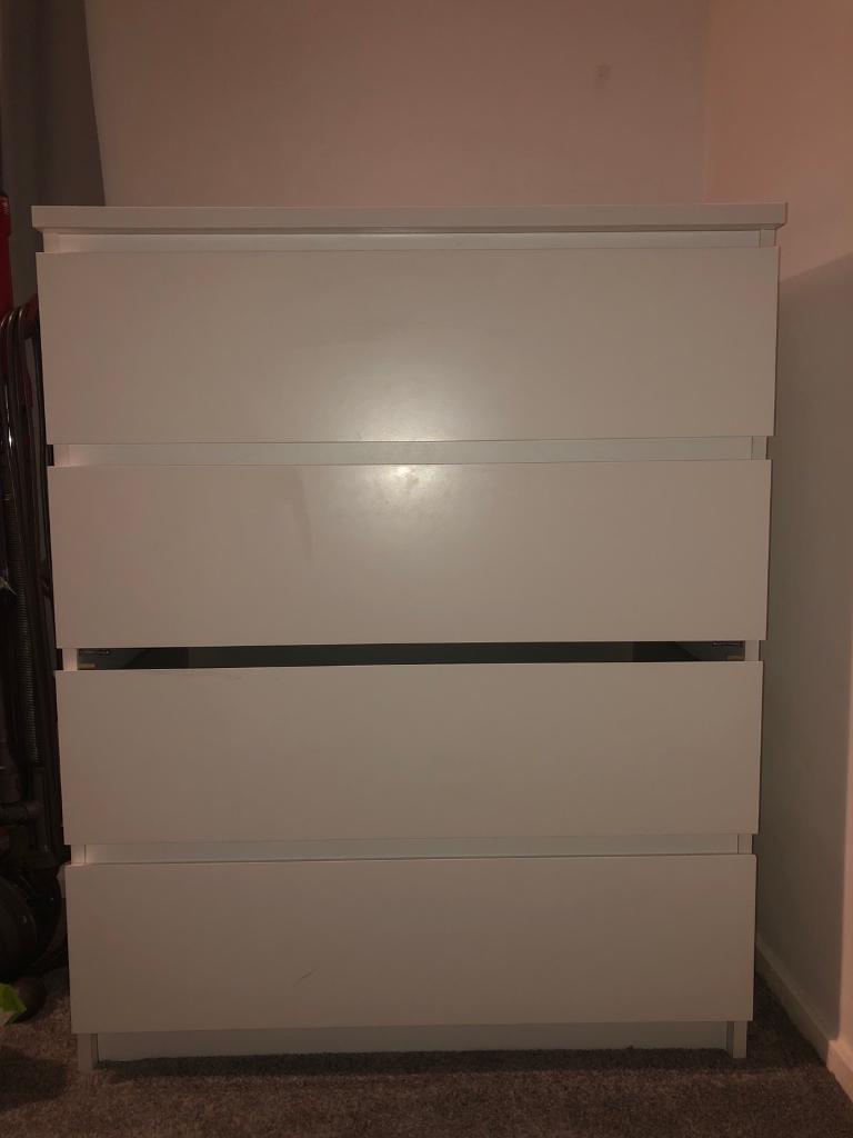 Ikea Malm White Set Of 4 Drawers In Clydebank West