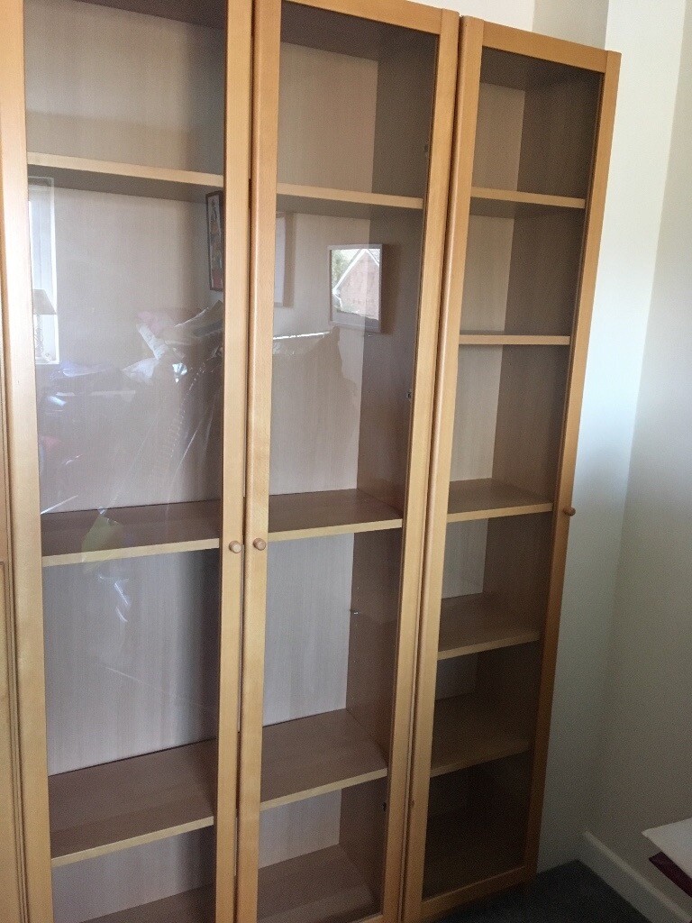 Ikea Billy Bookcase With Glass Doors In Exeter Devon Gumtree