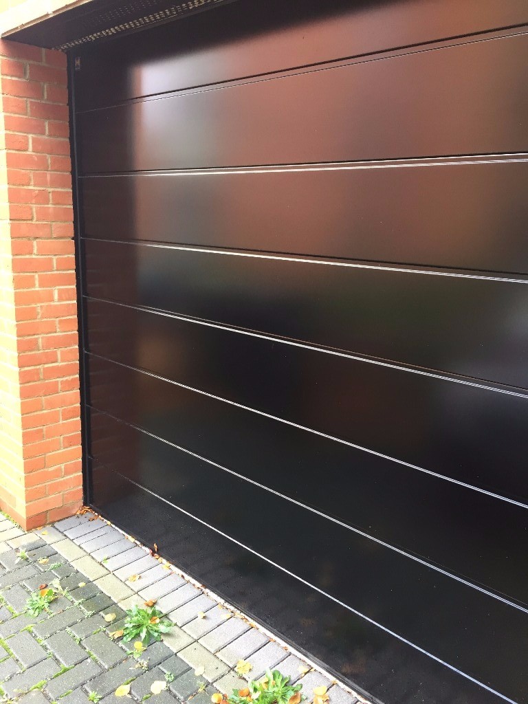 Electronic Garage Door Anthracite grey German Hörmann LPU 42 Mribbed