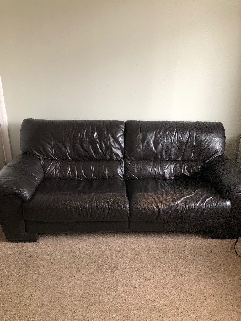 3 seater leather sofa in Sale, Manchester Gumtree