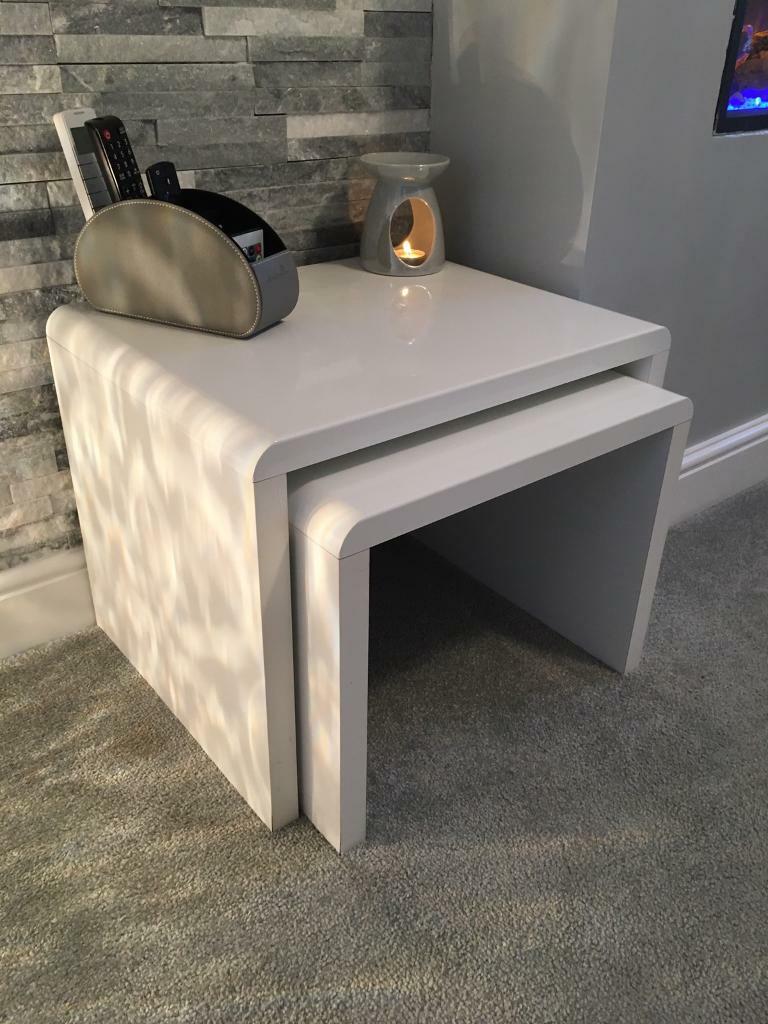 NEXT white high gloss tables in Sunderland, Tyne and Wear Gumtree