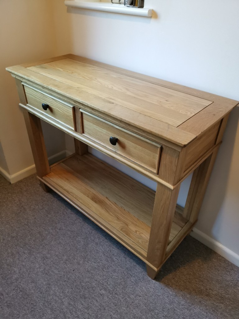 Solid oak console table in Chippenham, Wiltshire Gumtree
