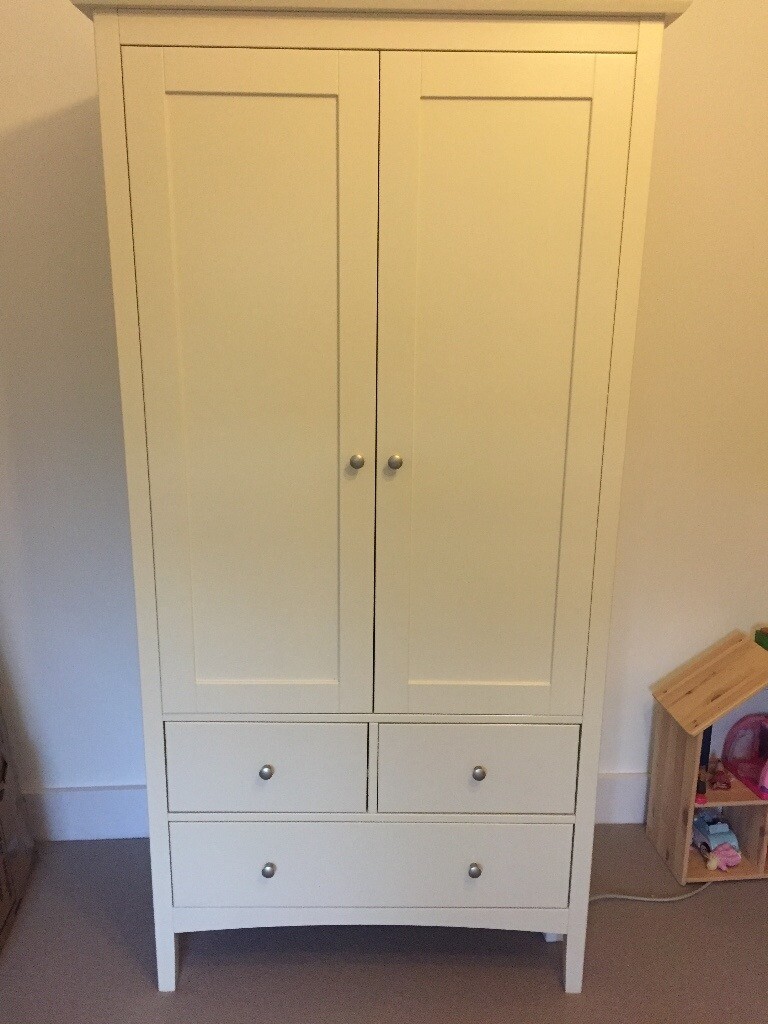 M S Hastings Double Wardrobe With Drawers Ivory In Clapham