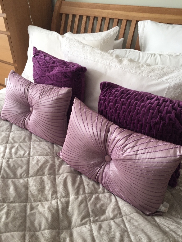 Next and dunelm Brand New Cushions. Purple and lilac lovely contrasting