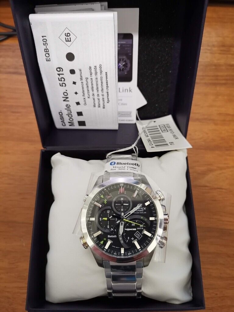 Casio Edifice EQB-501D-1AER SOLAR BLUETOOTH Stainless Steel watch Brand