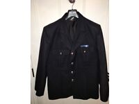 Mens Black 1950s Dewhirst Police Officer Style Vintage Coat - Large/approx. 40&quot; Chest