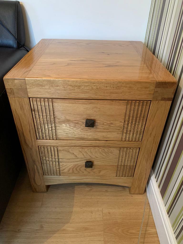 Solid oak side table with 2 drawers in Chelmsford, Essex Gumtree