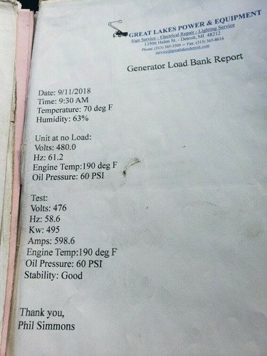 V12 Caterpillar Generator Specks included in pics. Portable/Low Boy Detroit, MI