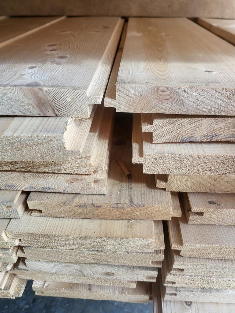 T&G Untreated Cladding Boards 3m 110x18mm DIY Shed Walls Wood Timber ...