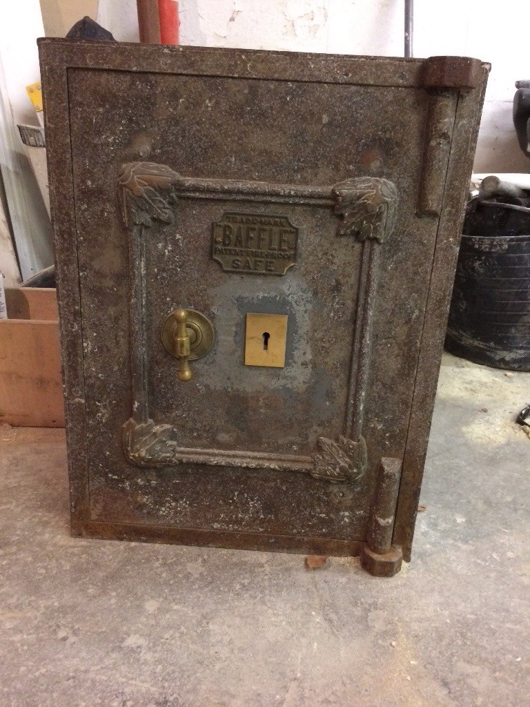 Antique fireproof safe with brass fittings . Working . in Plymouth
