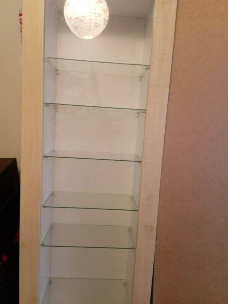 Ikea Pair Of Glass Fronted Wall Hung Display Cabinets In Milngavie