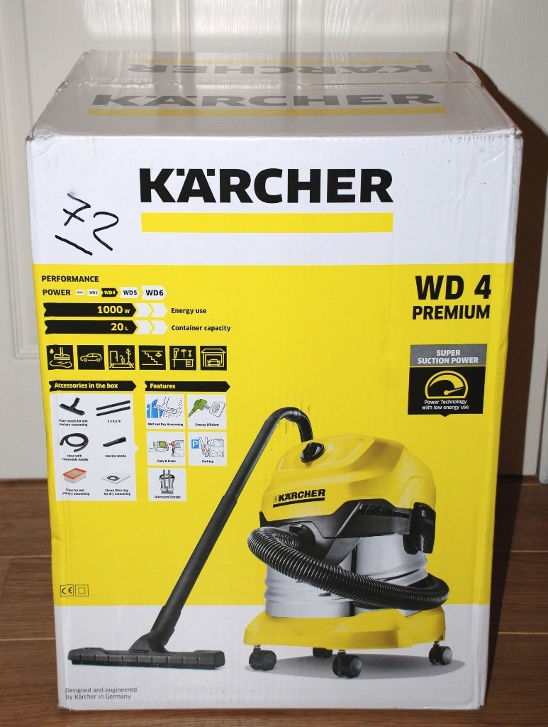KARCHER WD4 PREMIUM WET & DRY VACUUM CLEANER BRAND NEW in Bromham