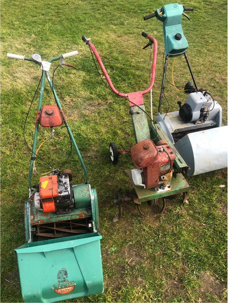Lawnmower rotavator tiller cylinder mower lot parts repair cultivator