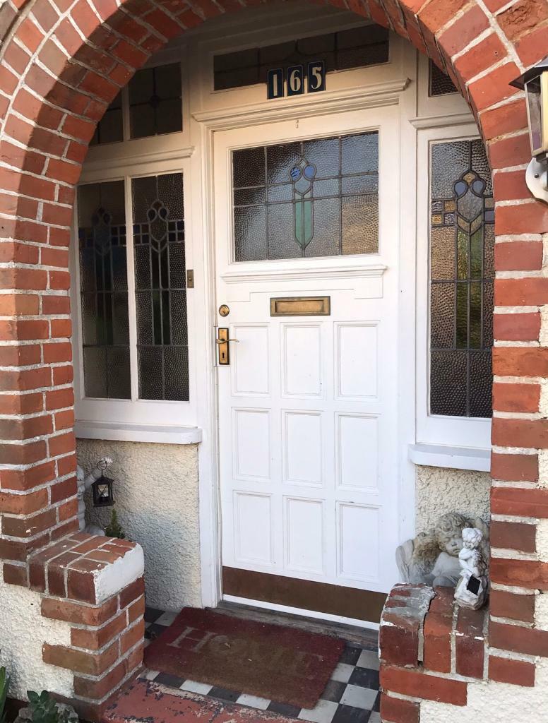 Beautiful Original 1930's stained glass front door and surrounding