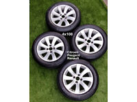 ALLOYS AND TYRES 4x108, PEUGEOT, CITROEN, RENAULT